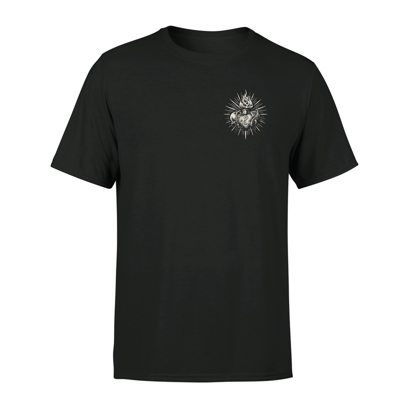 T-Shirt *Brennen im Herzen* Schwarz